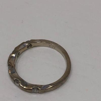 251:  14 K Diamond Gold Ring, Two  Sterling Necklaces and Other Jewelry