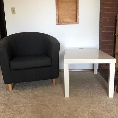 035:  IKEA Chair and Coffee Table 