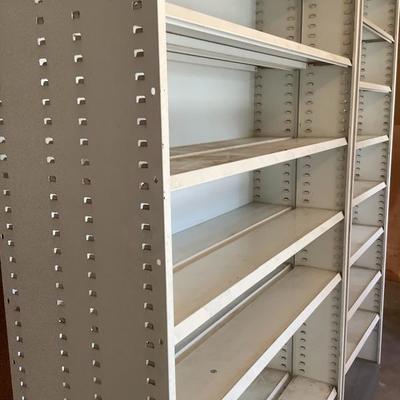 117: 2 Metal Garage Shelves