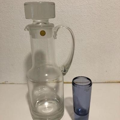244: Romania Glass Decanter and Vera Wang Wedgwood Glass