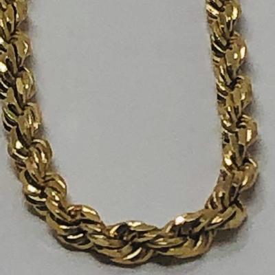 021:  14 K Braided Gold Chain 
