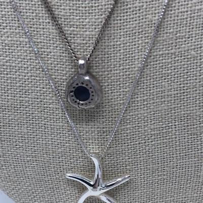 251:  14 K Diamond Gold Ring, Two  Sterling Necklaces and Other Jewelry