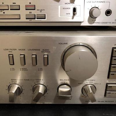 208:  Sony Stereo System with Advent Speakers and Cabinet