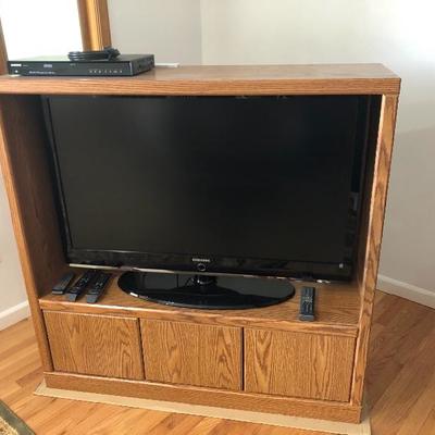 012:  50 Inch Samsung Flatscreen, Samsung DVD Player With Cabinet