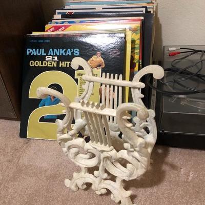 209:  Sony Turntable and Many Vinyl records