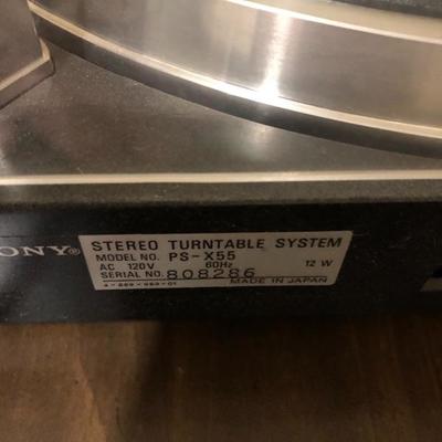 209:  Sony Turntable and Many Vinyl records