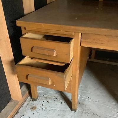 137: Vintage Teachers Desk 