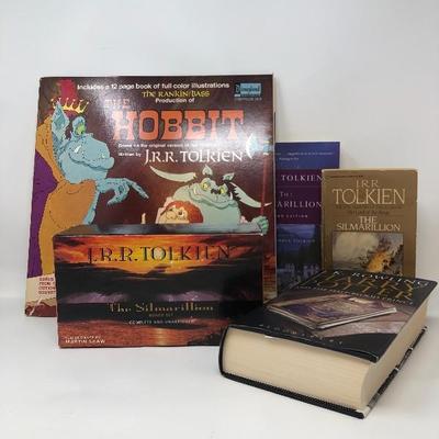 088:  Vintage Hobbit Record Audio J.R.R. Tolkien Book, and Books