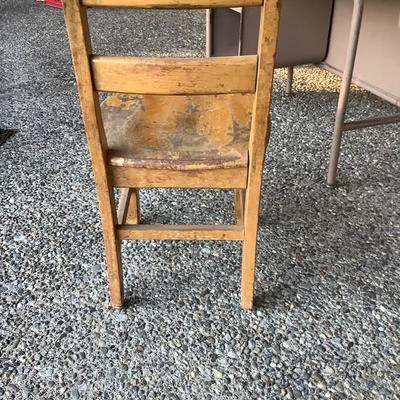 130: Vintage Childâ€™s School Desk Left Handed