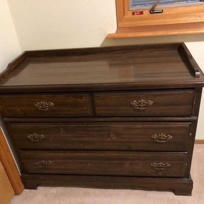 210: Bassett Vintage Dresser and Two Chairs