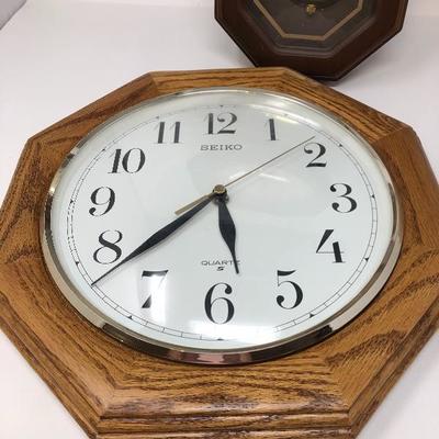 091: Three Vintage  Quartz Wall Clocks