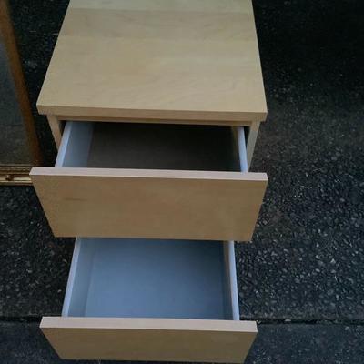 142: IKEA Night Stand and Vintage Mirror