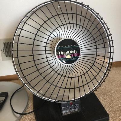 037:  Like New  Sileusair Oscillating Fan with Remote, Heater too.  