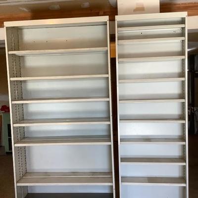 117: 2 Metal Garage Shelves