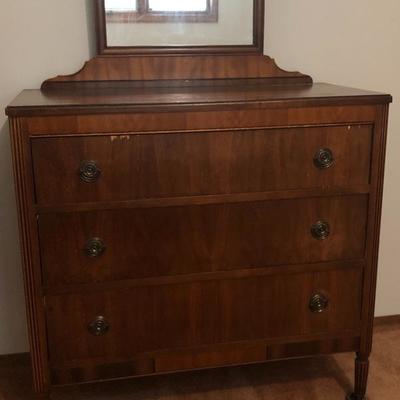 011:  Vintage Dresser Mirror 