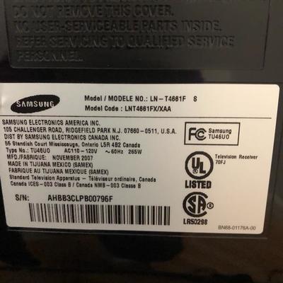 012:  50 Inch Samsung Flatscreen, Samsung DVD Player With Cabinet