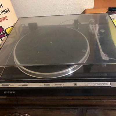 209:  Sony Turntable and Many Vinyl records