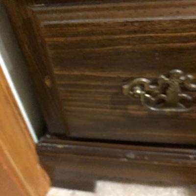 210: Bassett Vintage Dresser and Two Chairs
