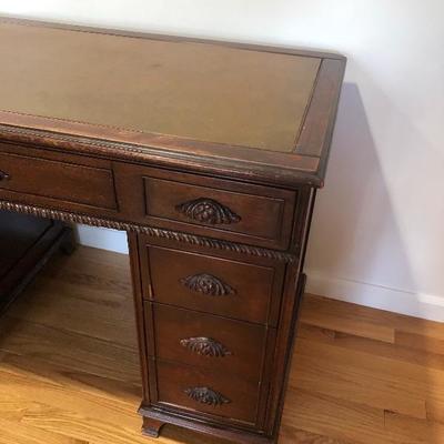 006: Antique Leather Top Desk 