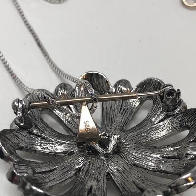 145:  Lizpaiacios   S.F. Necklace, Silver Bracelet and Silver Pendant 