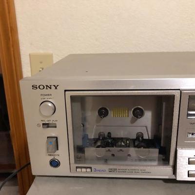 208:  Sony Stereo System with Advent Speakers and Cabinet