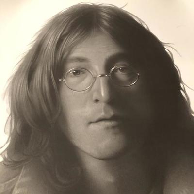 237:  Vintage John Lennon Sketch Print Signed by Artist