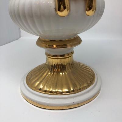 085:  Italian  Vase, Porcelain Figurine, Brass Bell, Crystal Legends Clock