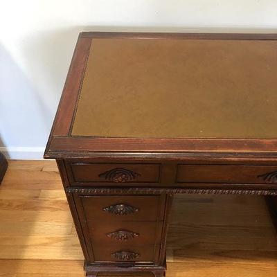 006: Antique Leather Top Desk 