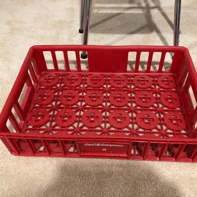 214:  Industrial Vintage Stool and  Coca Cola Crate 