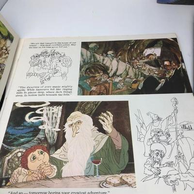 088:  Vintage Hobbit Record Audio J.R.R. Tolkien Book, and Books
