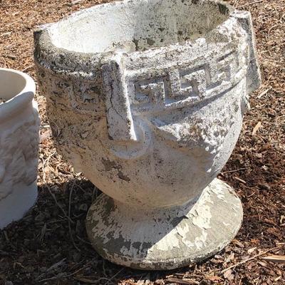 063:  Two Cement Pots 