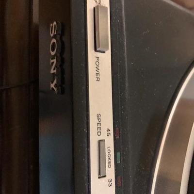 209:  Sony Turntable and Many Vinyl records