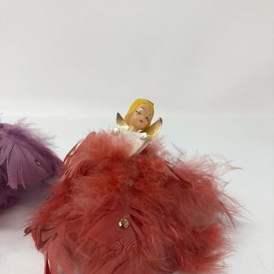 079:  Vintage Feather Tree and Dolls 