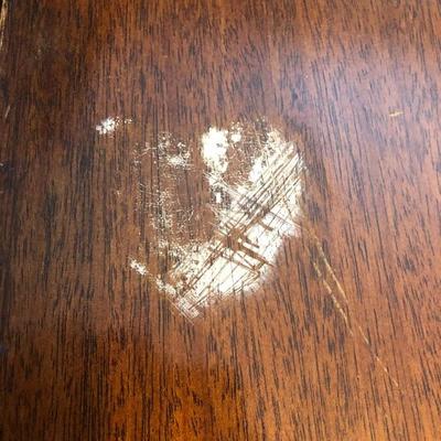 008:  Antique Clawfoot Dining Table with 6 Chairs 