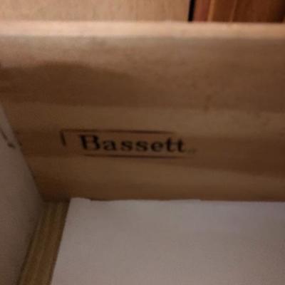 210: Bassett Vintage Dresser and Two Chairs