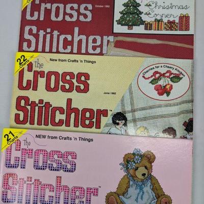 6 Magazines The Cross Stitcher Feb 1992 - Aug 1993