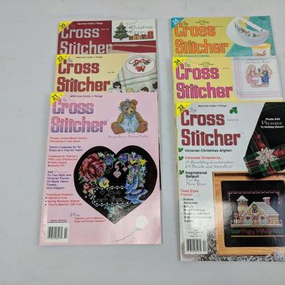 6 Magazines The Cross Stitcher Feb 1992 - Aug 1993