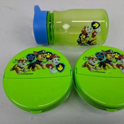 Green Puppy Plastic Container/ Water Bottle - New