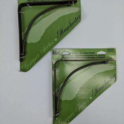Knape & Vogt 200 Series Decorative Shelf Bracket, Set of 2 - New