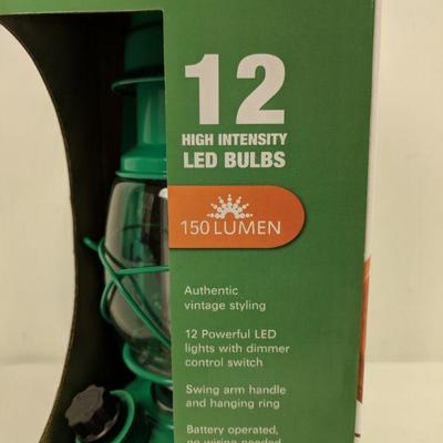 Northpoint Vintage LED Lantern, 12 High Intensity LED Bulbs - New