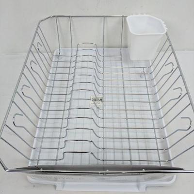 Kennedy Home Collection Kitchen Details Dish Rack, Chrome - New