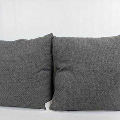 Waffle Weave Decorative Pillow, Grey, 20