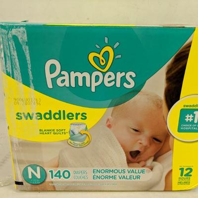 Pampers Swaddlers Newborn Diapers, 140 Ct - New