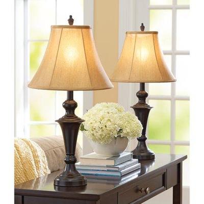 Home Furnishings Two Pack Lamp w/ Shade - New