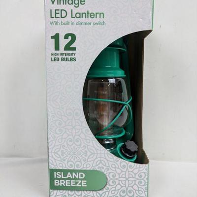 Northpoint Vintage LED Lantern, 12 High Intensity LED Bulbs - New
