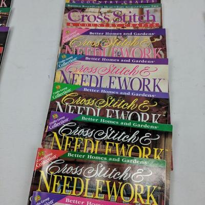 23 Cross Stitch & Needlework Magazines Jan '95- Oct '98