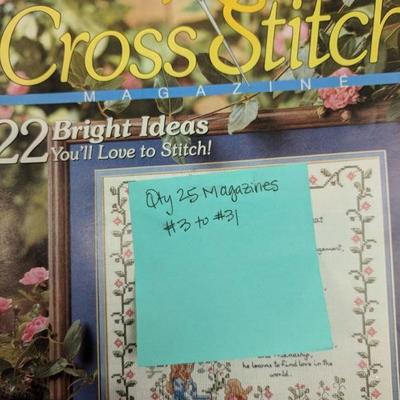 25 Magazines Cross Stitch Magazines 3-31