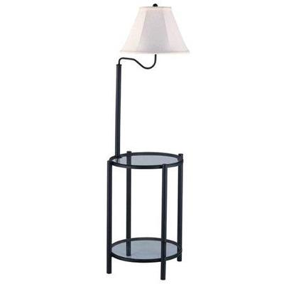 Mainstays Transitional Glass End Table, Matte Black - Scratches