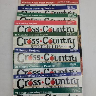 33 Cross Country Stitching Magazines Dec 91 - Oct '97