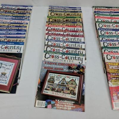 33 Cross Country Stitching Magazines Dec 91 - Oct '97